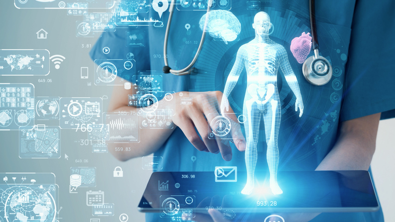 Nurse with technology